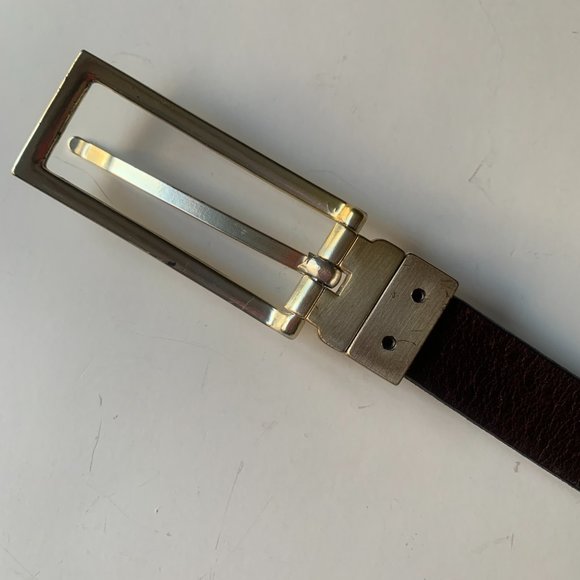 EDDIE BAUER Black Brown Reversible Belt L - Picture 2 of 4